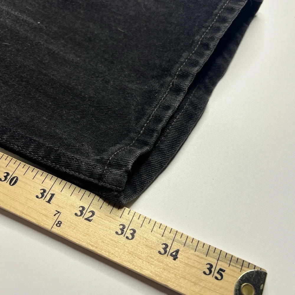 Vtg Y2K Levis Jeans 505 38X34 Men Black Skater‎ Grunge Work Faded